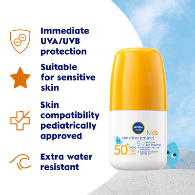 NIVEA SUN Kids Sensitive Protect Roll-On SPF50+ 50 ml
