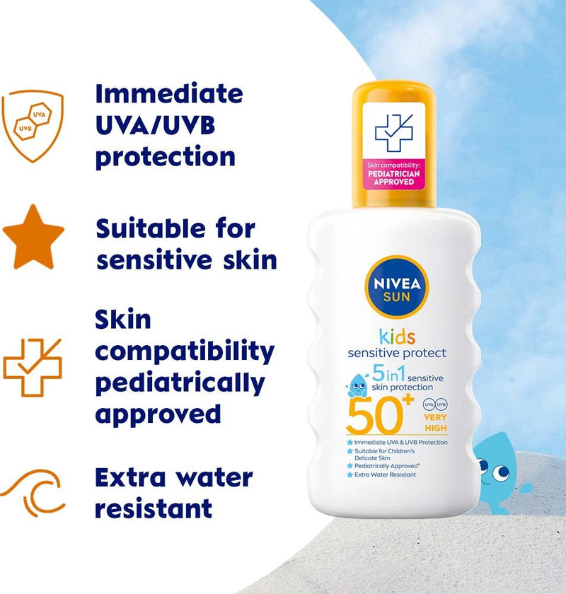 NIVEA SUN Kids Sensitive Protect Spray SPF50+ 200 ml