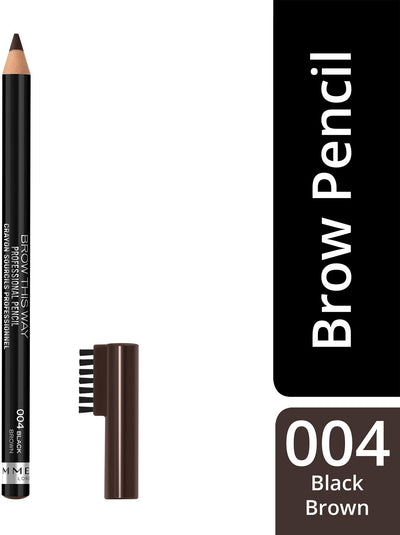 Rimmel Brow This Way Professional Eyebrow Pencil Black Brown 004