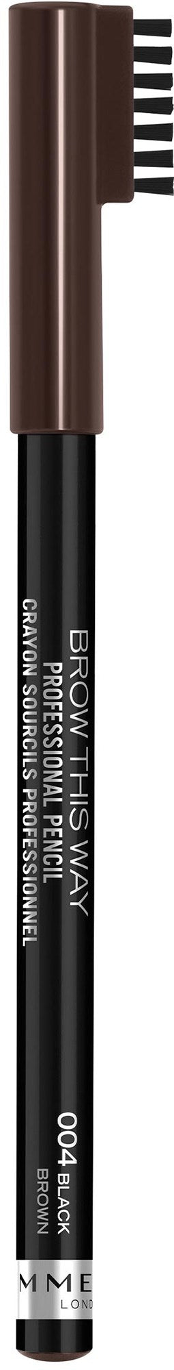 Rimmel Brow This Way Professional Eyebrow Pencil Black Brown 004