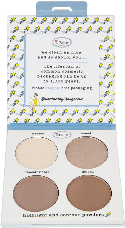 the Balm Sustainably Gorgeous Highlight & Contour Powders Highlighter and Contour Quad #1