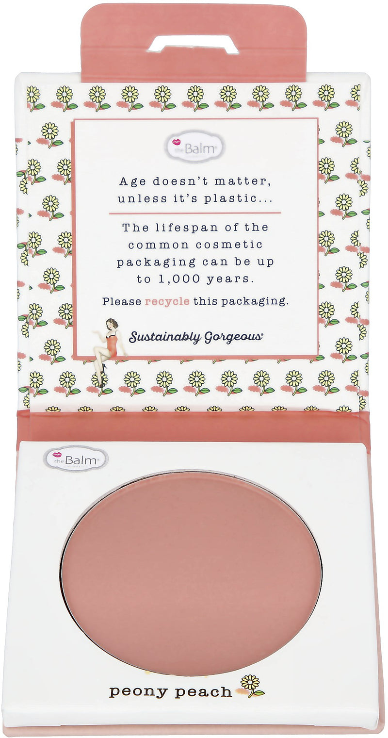 the Balm Sustainably Gorgeous Botanical Blush Single Blush Peony Peach 